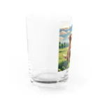 AI副業屋のショウのドット絵のゴールデンレトリバー Water Glass :left