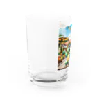 かめのオアシスのかめっちビアガーデンへ行く Water Glass :left