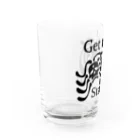 『NG （Niche・Gate）』ニッチゲート-- IN SUZURIのGet Up! Stand Up!(黒) Water Glass :left