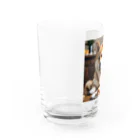 jaguar3の餌に手が出そうな柴犬 Water Glass :left