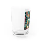 Take-chamaの品のある仏像のデザイン性が際立つ。 Water Glass :left