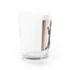 DQ9 TENSIのカーテンと遊ぶ愛らしい猫ちゃん Water Glass :left