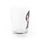 LONGSTONEの赤いピアスの着物美人 Water Glass :left