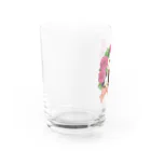 Lichtmuhleのイングリッシュローズとアビシニアンモルモット Water Glass :left