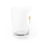 コーギーブレッド（もこもこーぎー）のもこもこーぎー （コーギーcorgi） Water Glass :left