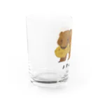 プラントスマイルの木彫りの熊　（甘党） Water Glass :left