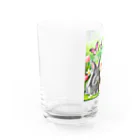 hachitaroのうさぎのネザーランドドワーフと犬のトイプードル Water Glass :left