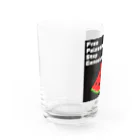 YOKOのFreePalestine StopGenocide Water Glass :left