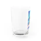 かめのオアシスのかめっちオーロラ見て感動 Water Glass :left