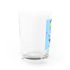 peace11newsの頑張る地球君の上・愛犬ベン・平和の星ビームを放つｖ(ｘｘ）＞ Water Glass :left