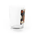 オンラインショップイエローリーフの綺麗な白と黄色い花 Water Glass :left