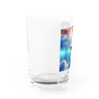 Mangetu2024の宇宙海（ウミガメ） Water Glass :left