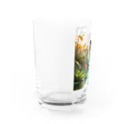 シャボン玉の世界店の蝶々とシャボン玉 Water Glass :left