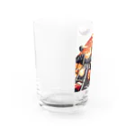 kaerinｰofficeの夕日に輝くゴリラ Water Glass :left