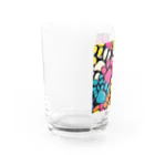 Zonのポップアート　足跡 Water Glass :left