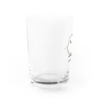 もふもふエナガ堂のもふもふシマエナガTシャツ｜癒し系どうぶつデザイン Water Glass :left