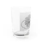 光平洋子のかしこいプーリー犬が転がる。 puli illustration  Water Glass :left