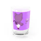 ウサネコのぷり☆ネコちゃん パープル Water Glass :left