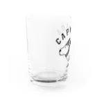 Aliviostaのカピバラ 動物イラスト アーチロゴ Water Glass :left