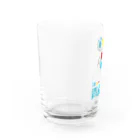 青点滅のグッズ売り場のキャラクター＋文字 Water Glass :left