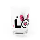 ミドリ ハナ@maro_coのi LOVE you Water Glass :left