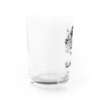 Poooompadoooourのなまけものの夢　モノクロ Water Glass :left