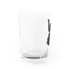 2gawaの黒猫　だっっこ Water Glass :left