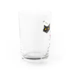 関野絡繰堂の白黒猫ニヤリ2015 Water Glass :left