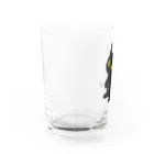 ちゃこぺん（SUZURI店）のクロネコロッタ Water Glass :left