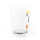 aiko SUZURI SHOP   のCoat boy (colorful dots) Water Glass :left