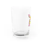 Full of vitality　(フル　オブ　バイタリティ)のpink☆rabbit　(ピンクのうさぎ)　ピンクバージョン　Full of vitality　(フル　オブ　バイタリティ) Water Glass :left