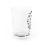 Full of vitality　(フル　オブ　バイタリティ)のwhite☆lion　(白いライオン)　白バージョン　Full of vitality　(フル　オブ　バイタリティ) Water Glass :left