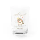 “すずめのおみせ” SUZURI店のHello！すずめだいきち Water Glass :left