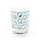 ルルエチュードのぐるぐるリース（ターコイズ） Water Glass :left