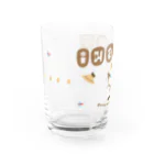 “すずめのおみせ” SUZURI店のだいきち理想郷 Water Glass :left