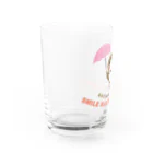 “すずめのおみせ” SUZURI店のHello! すずめだいきち Water Glass :left