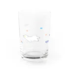 るびあなの泳ぐシロクマとペンギンのグラス Water Glass :left