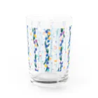 ルルエチュードのてんてんチューリップ（ブルー） Water Glass :left