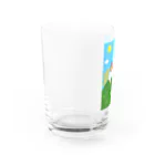 結崎 剛の庭には二羽ニワトリとワニがにや～ Water Glass :left