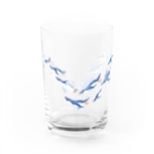 ハルノキ工房のグラスを泳ぐペンギン(青) Water Glass :left