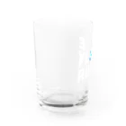 gemgemshopのI LOVE RUGBY (白字) Water Glass :left