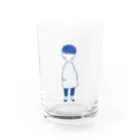 Inou chikako illustrationsの青い子グラス Water Glass :left