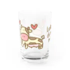 👓ぷんちん📷@LINEスタンプや絵文字販売中🐷のモーモーウシのモーモーちゃん Water Glass :left