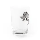 Drecome_Designのオルテガ柄の蓮の花 グラス左面