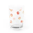 魔法のこむぎ໒꒱· ﾟのオクラ柄(紅) Water Glass :left