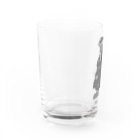 謎モノ店のモノクロ　カモフラサンタ Water Glass :left