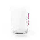 宵花火の枝葉(白×ピンク) Water Glass :left