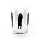 BUHITOLIFEの黒パグ の背中たち Water Glass :left