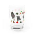 いきもの大好き！ほほえみフレンズのウサギさんと野菜たち Water Glass :left