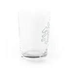 みむらやのワタシちゃんごちゃロゴgreen Water Glass :left